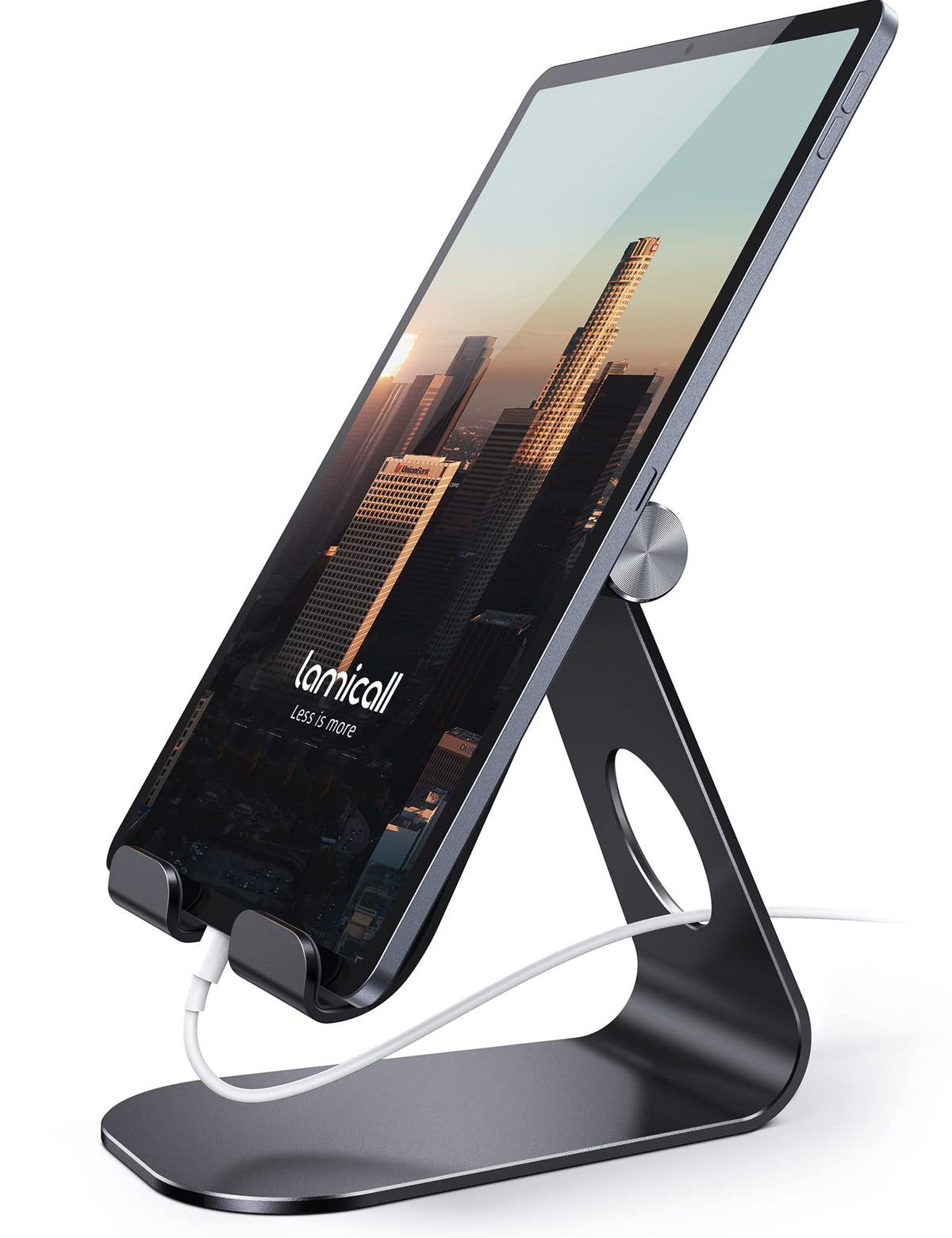 Lamicall iPad Stand Adjustable Tablet Holder, Sturdy Aluminum, Multi-Angle