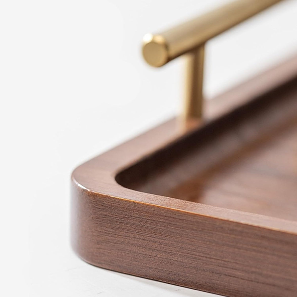XZHXFX Bamboo Serving Tray with Gold Handles,Small