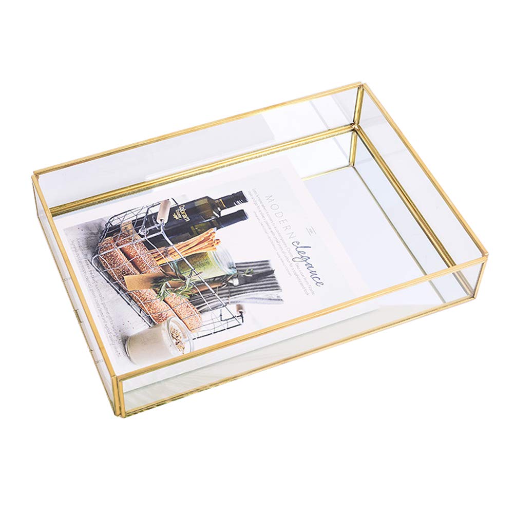 Sooyee Acrylic Serving Tray with Handles,Green Valley