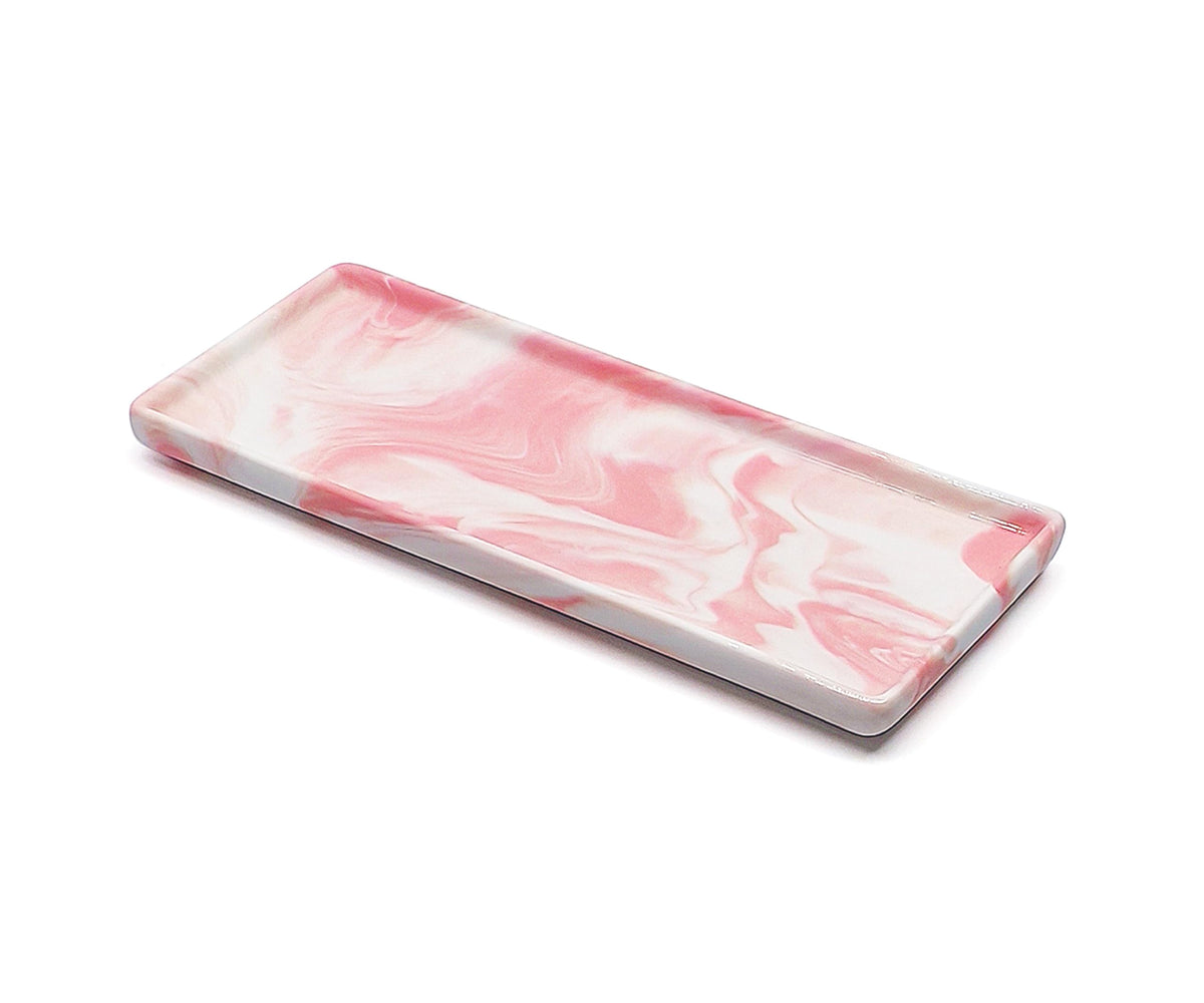 6.4" Porcelain Small Bathroom Narrow Mini Tray - Green
