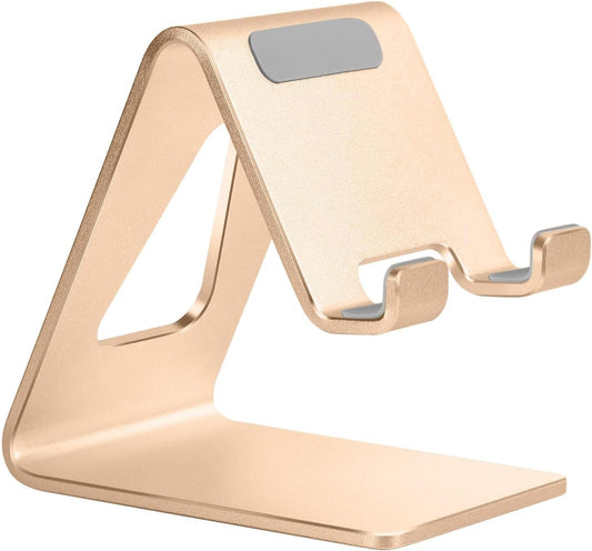 Aoviho Cell Phone Stand for Desk, Aluminum Phone Holder, Rose Gold