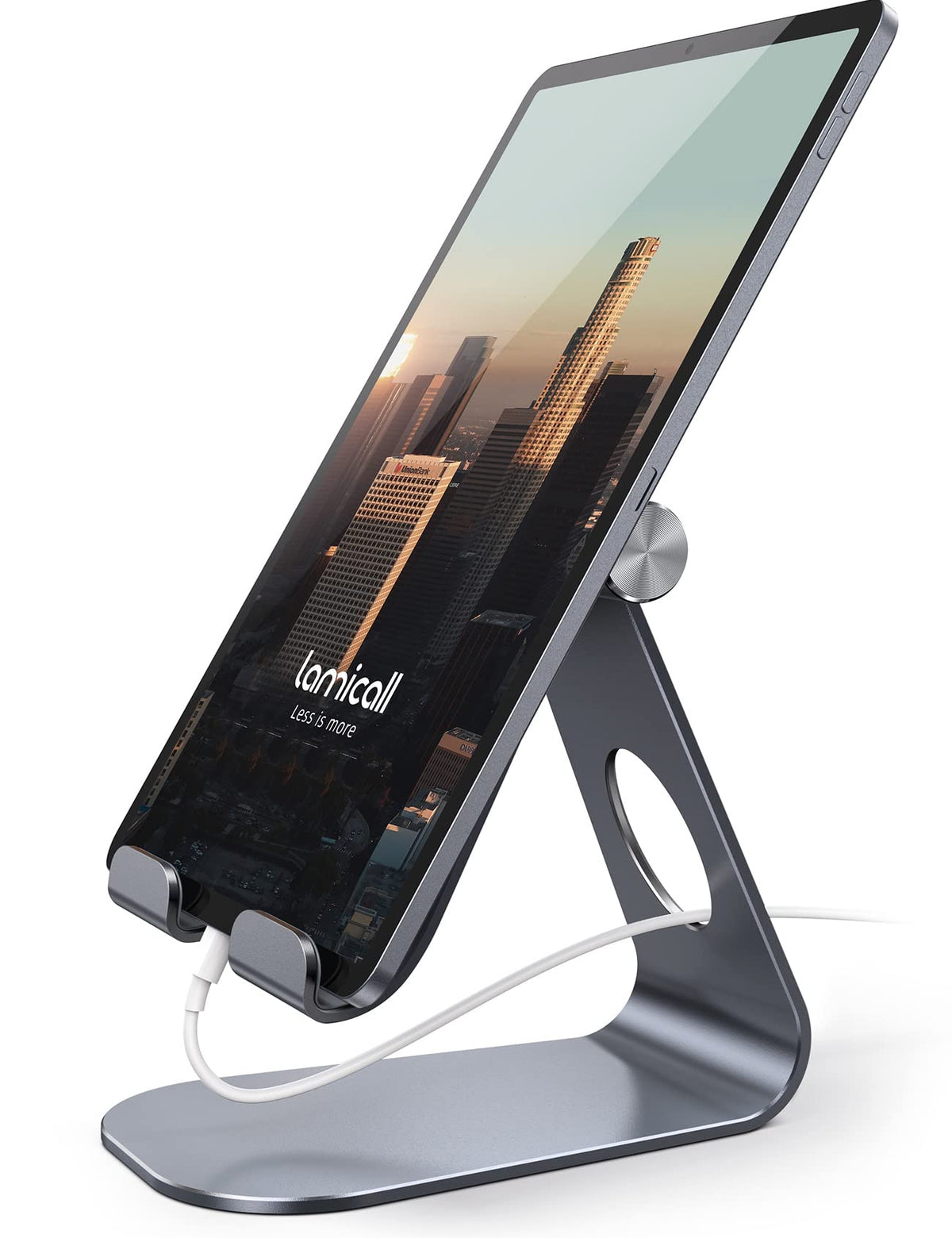 Lamicall iPad Stand Adjustable Tablet Holder, Sturdy Aluminum, Multi-Angle