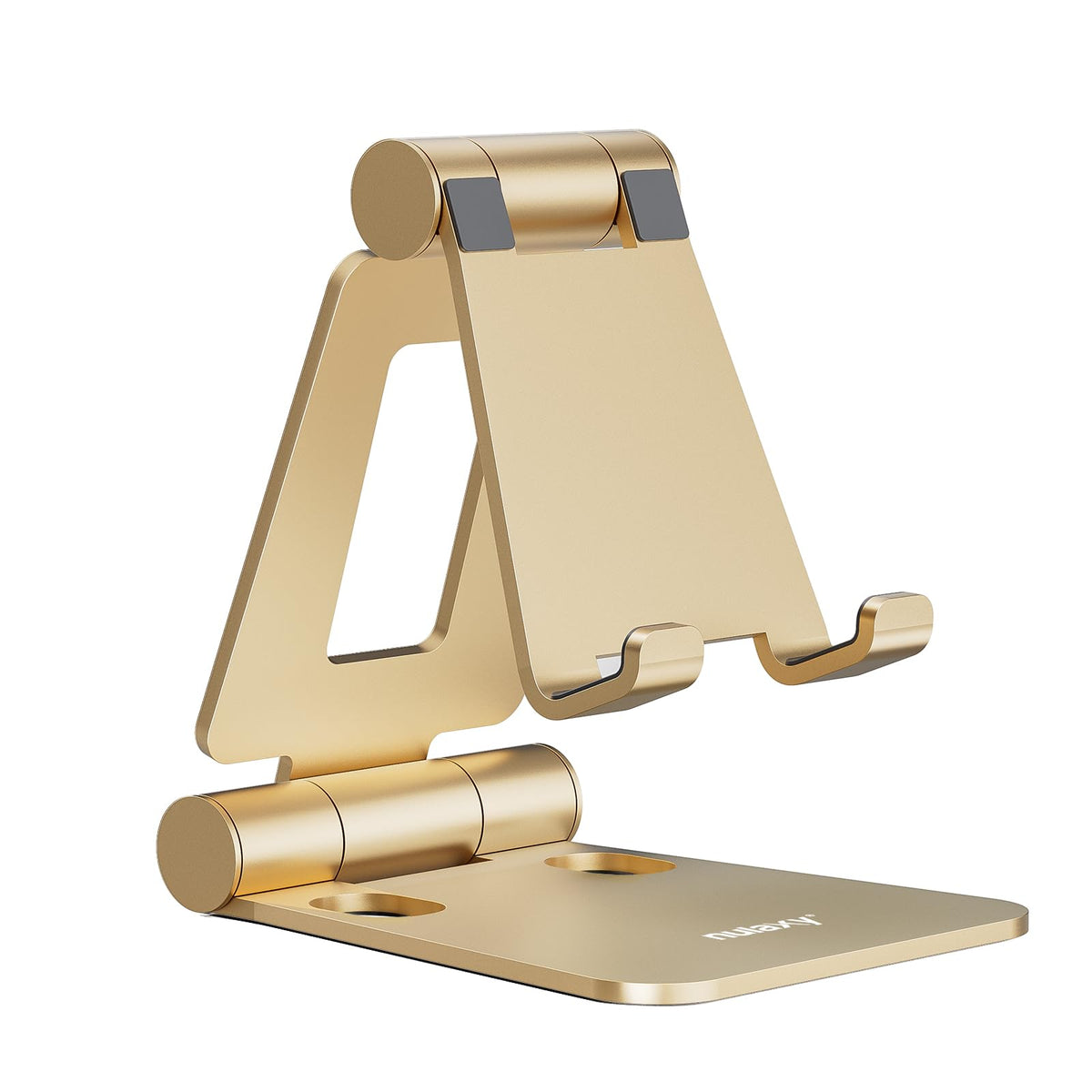 Nulaxy Full Aluminum Dual Folding Cell Phone Stand for Desk, Purple
