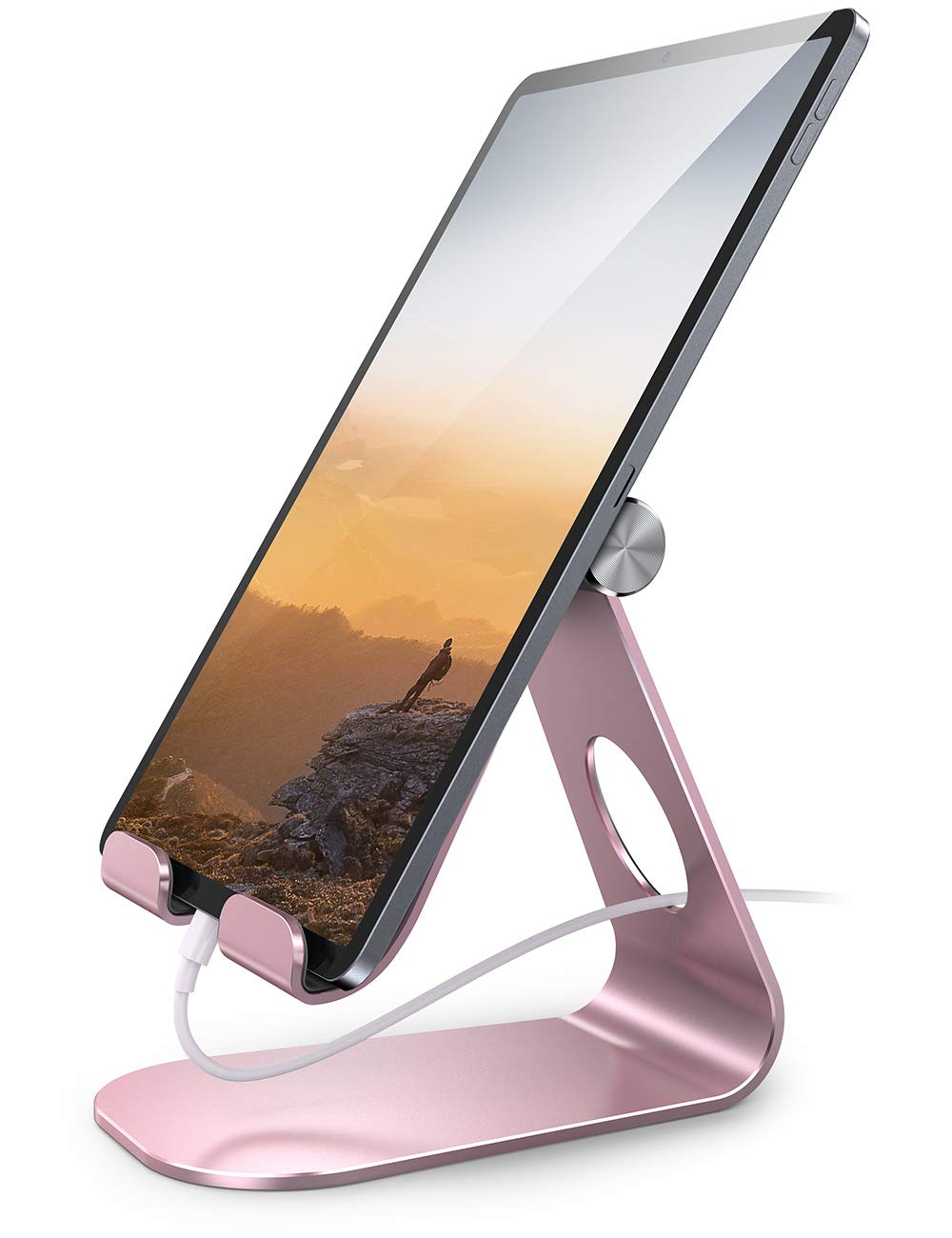 Lamicall iPad Stand Adjustable Tablet Holder, Sturdy Aluminum, Multi-Angle