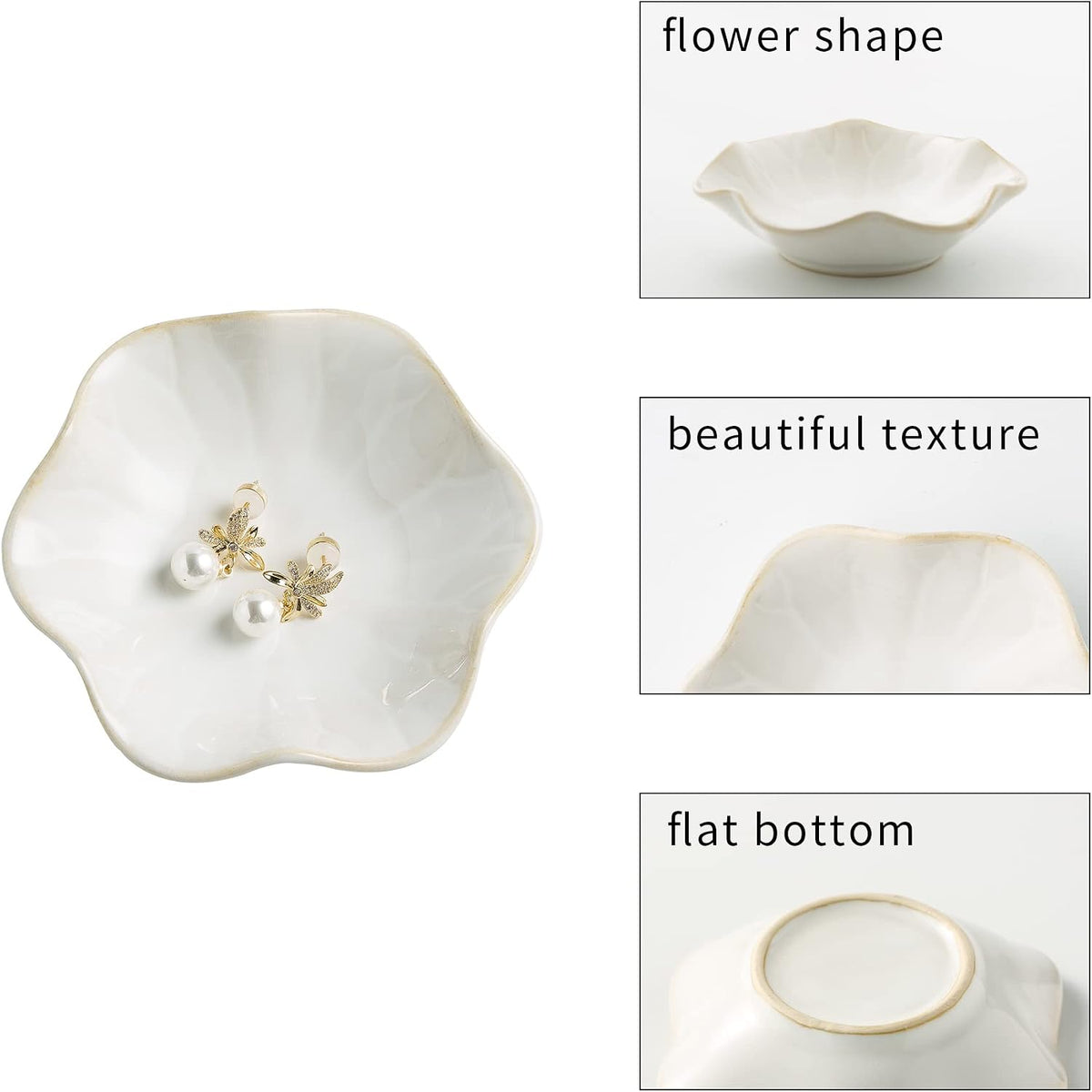 BEUNAIZER Jewelry Dish Tray, Ring Dish, Ceramic Trinket Tray, Key Bowl