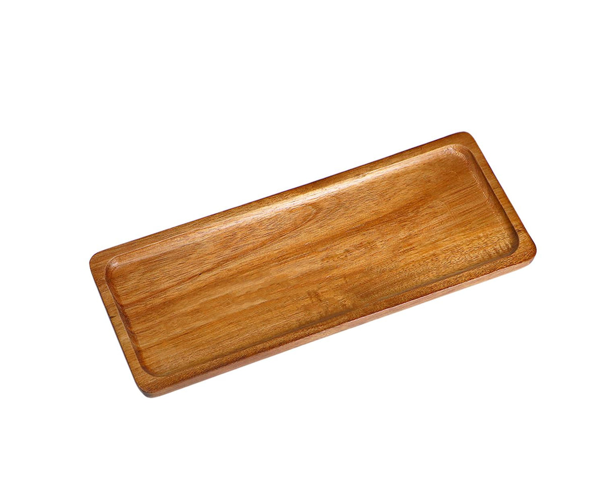 Small Wooden Tray (7.5 x 4.1 inch), Oval Mini Serving Tray