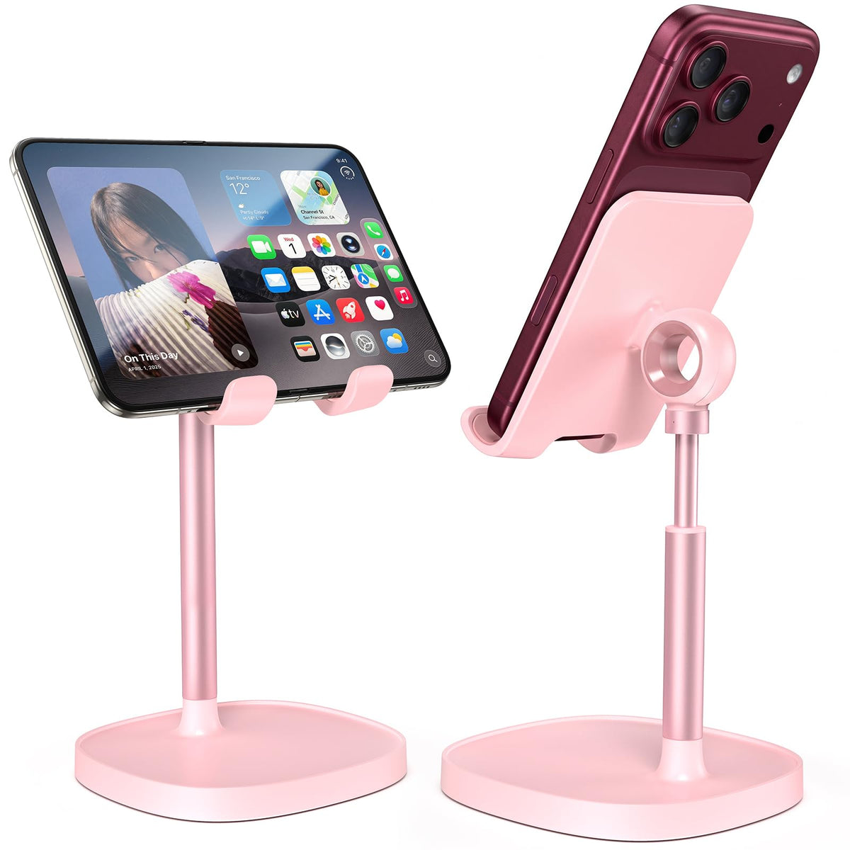 LISEN Cell Phone Stand Phone Holder for Desk, Office Decor Gadgets for Men