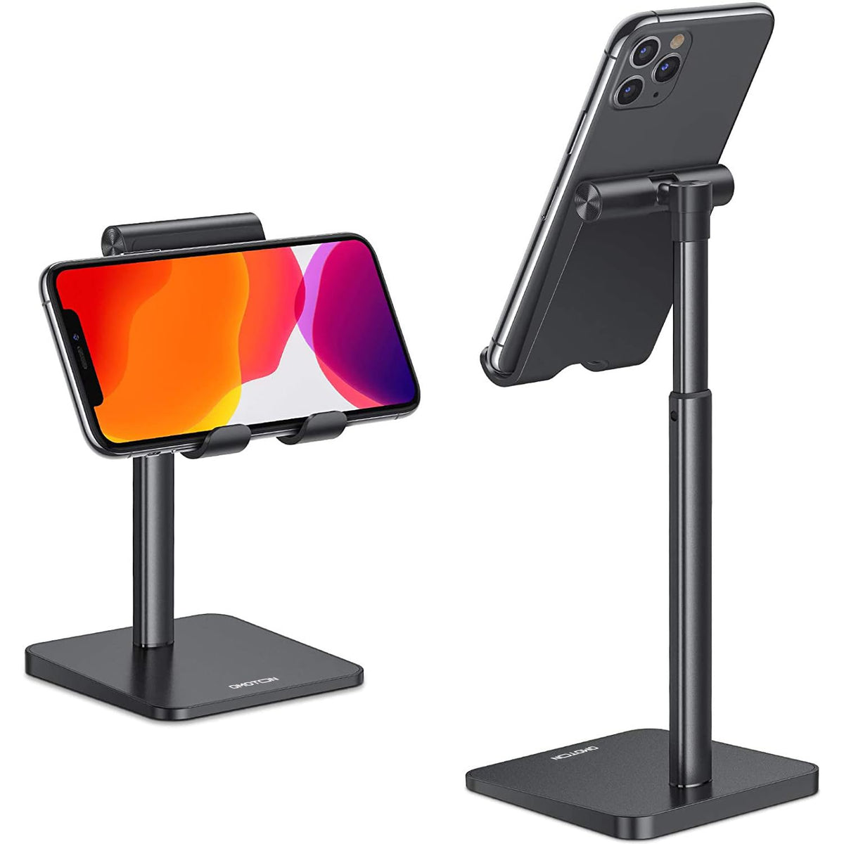 OMOTON CA02 Cell Phone Stand with Charging Hole for Desk Lightweight Silver