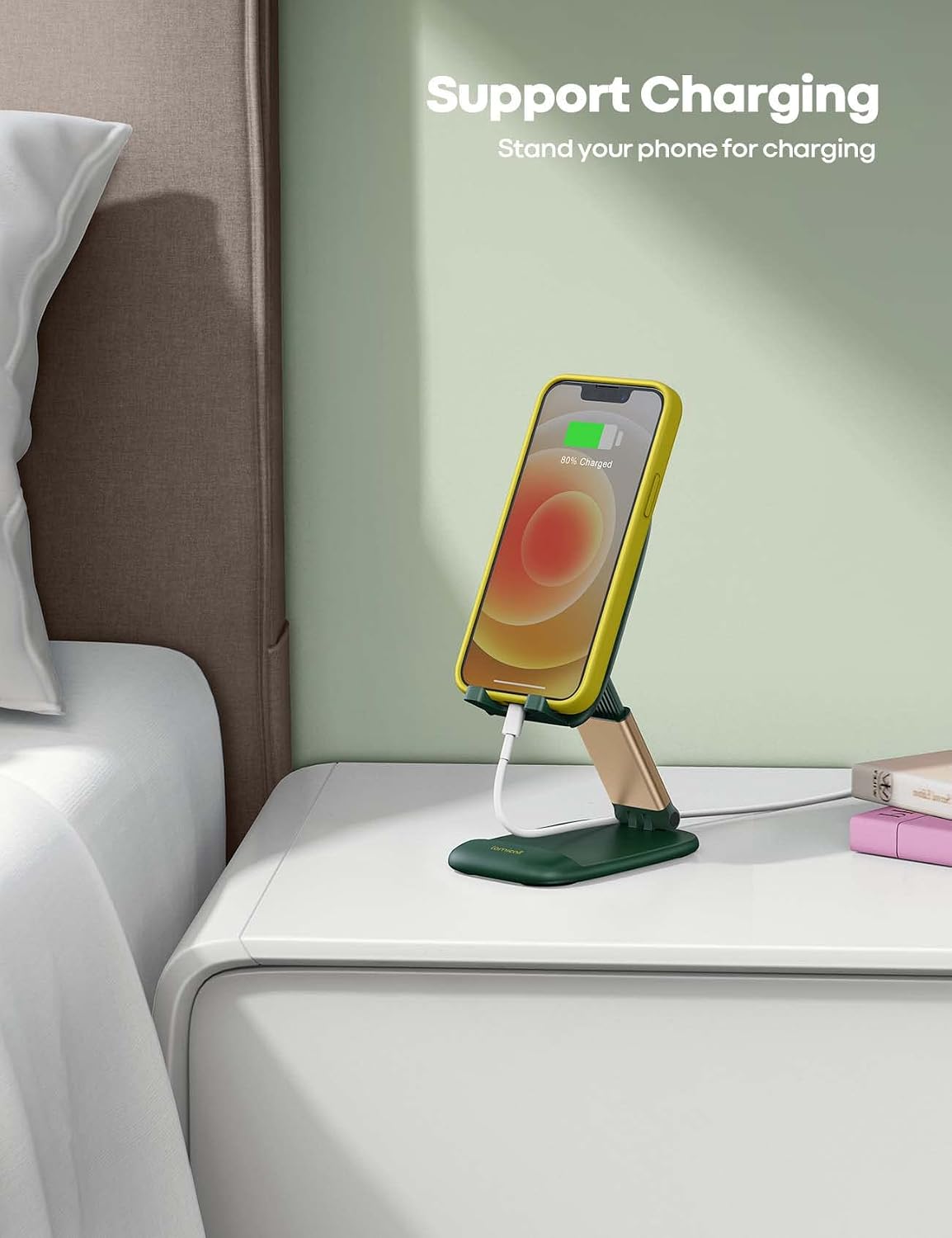 Lamicall Green Cell Phone Holder, Desk Accessories, Cellphone Stand