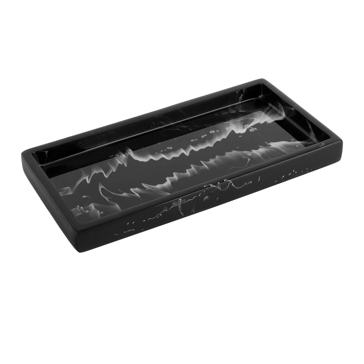 Emibele Bathroom Vanity Tray Countertop, 8" Rectangular Marble Resin Tray