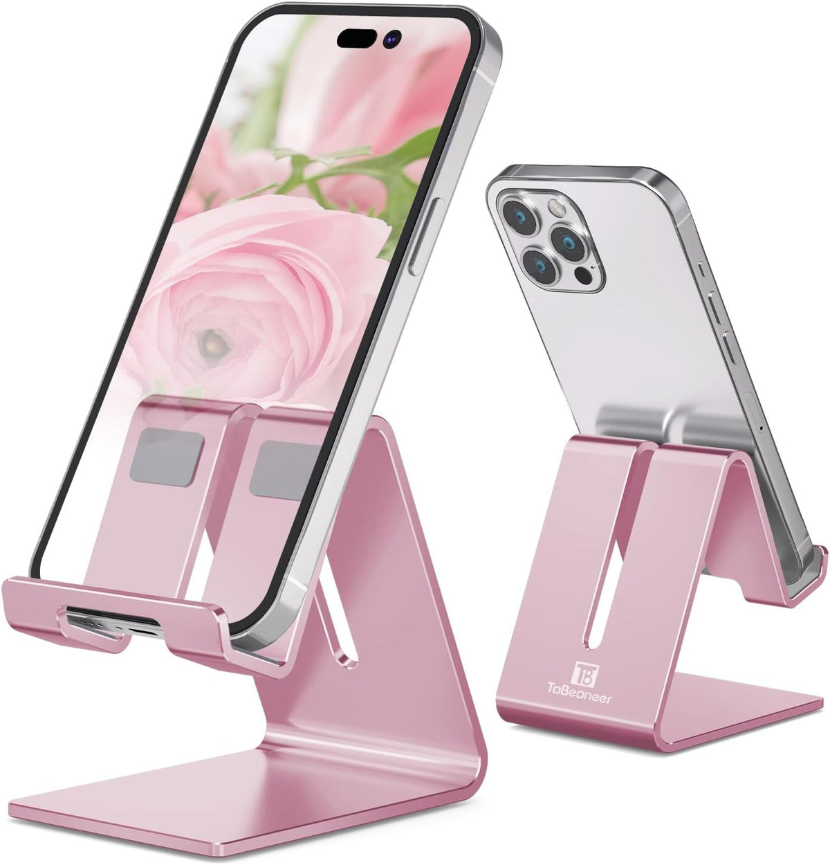 Aluminum Phone Stand for iPhone Series, Samsung, Rose Gold