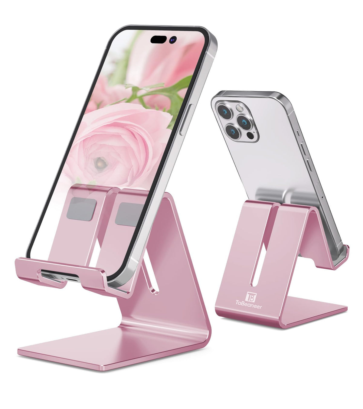 Aluminum Phone Stand for iPhone Series, Samsung, Rose Gold