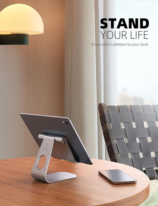 Lamicall iPad Stand Adjustable Tablet Holder, Sturdy Aluminum, Multi-Angle