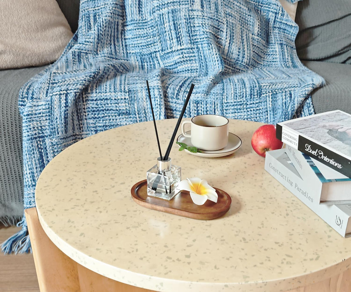 Small Wooden Tray (7.5 x 4.1 inch), Oval Mini Serving Tray