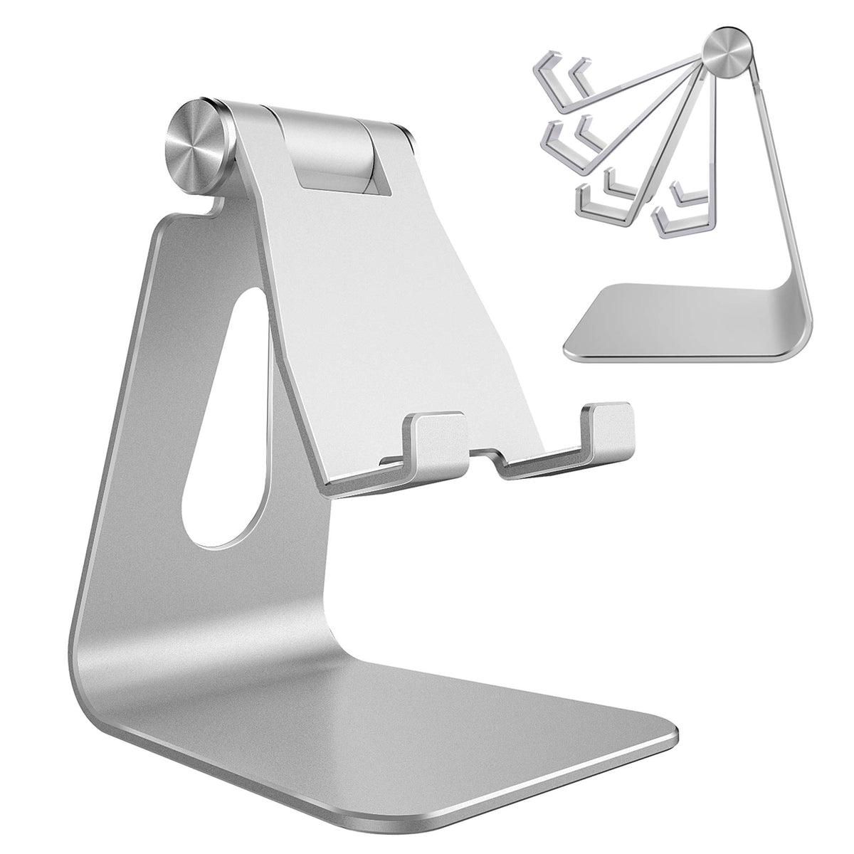 CreaDream Aluminum Cell Phone Stand, Adjustable Phone Holder for Desk