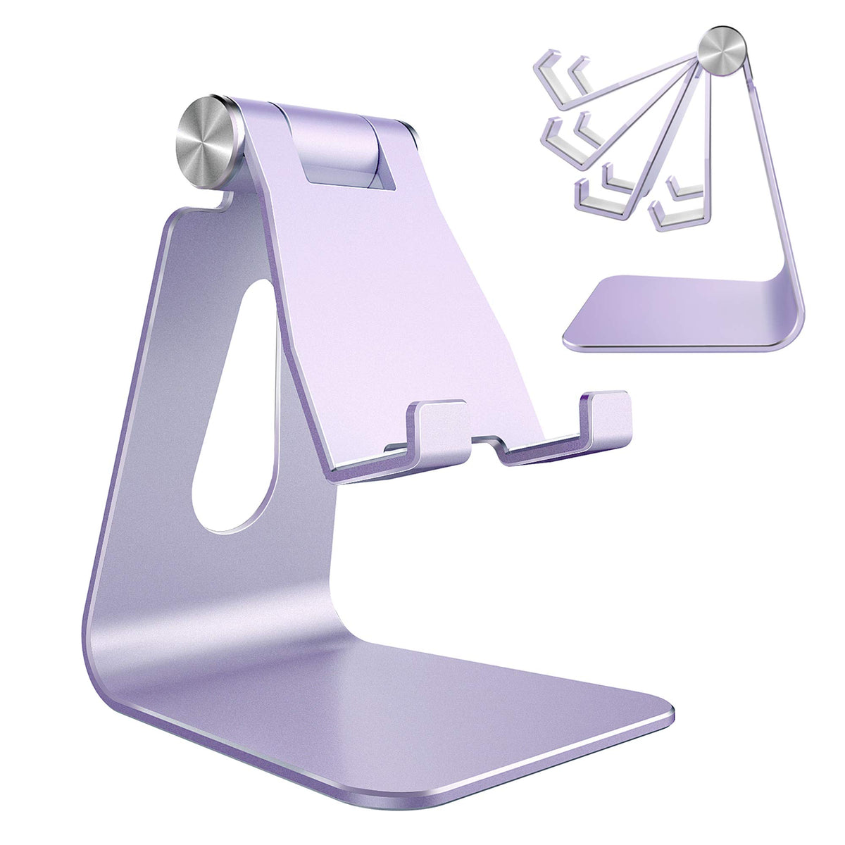 CreaDream Aluminum Cell Phone Stand, Adjustable Phone Holder for Desk