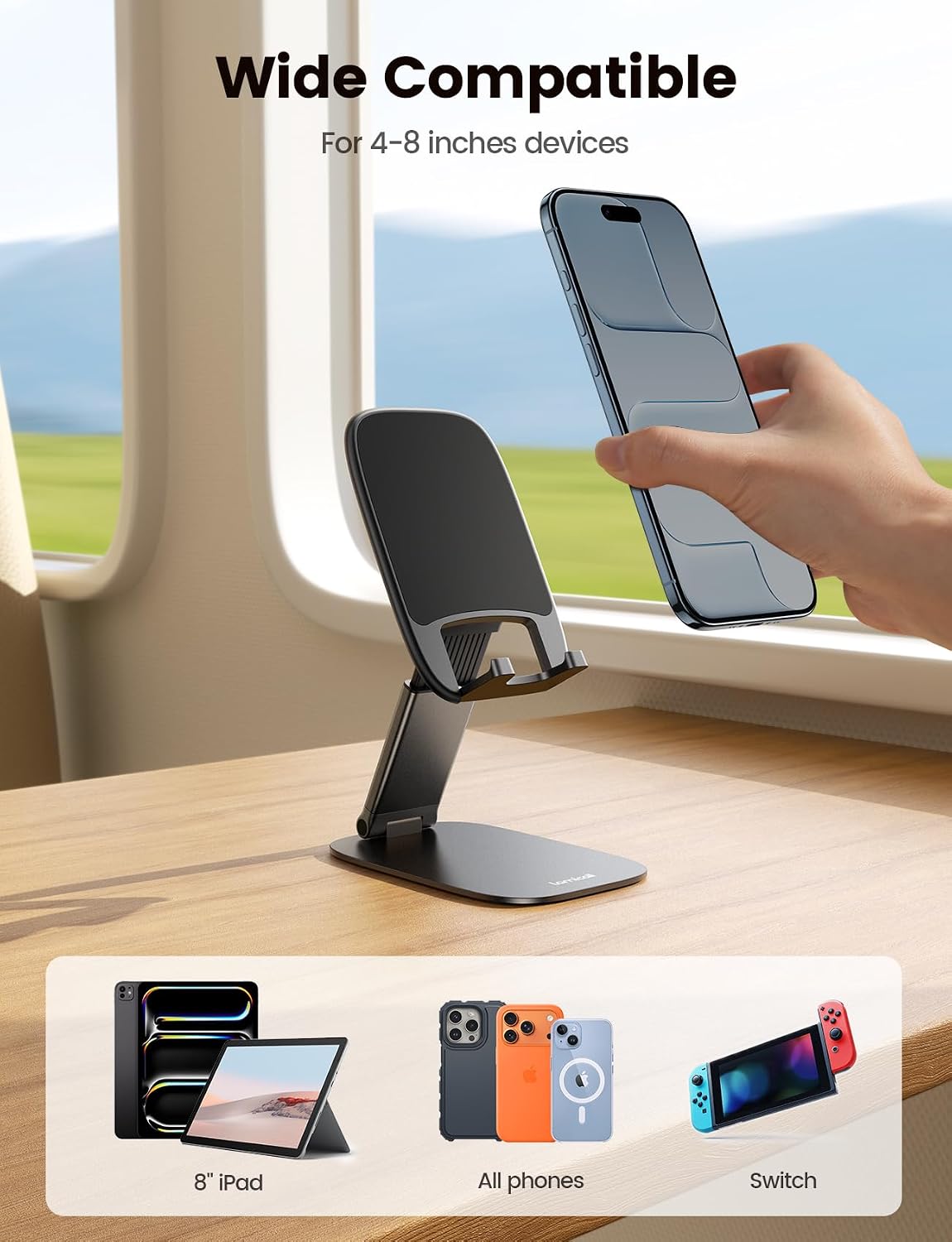 Lamicall Ultra-Thin Foldable Cell Phone Stand for Desk