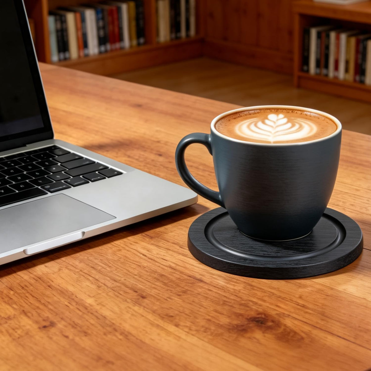 Absorbent Diatomaceous Earth Coasters Set of 6, with Holder & Cork Backing