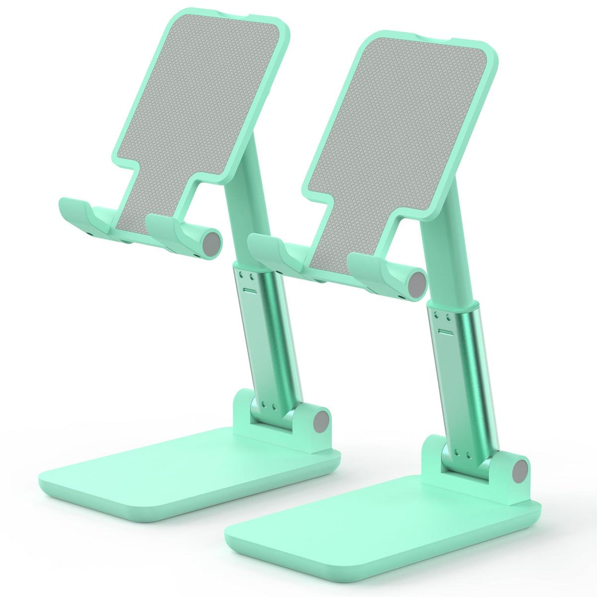 Cell Phone Stand, Adjustable Angle and Height Cell Phone Holder for Desk, Foldable and Portable, Anti-Slip Silicone Pad, Compatible with All Mobile Phones and 4-8 Inch Devices, Pink