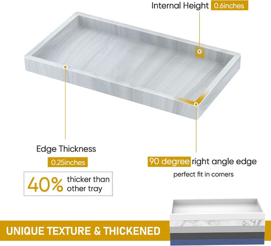 Silicone Bathroom Tray,Shatterproof Silicone Tray for Bathroom Counter