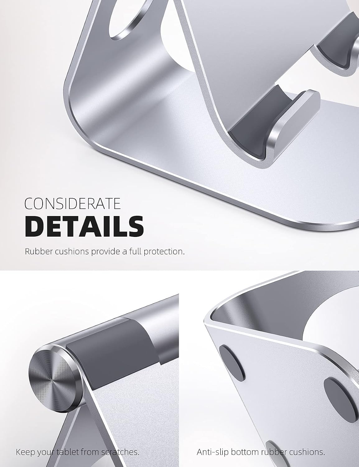 Lamicall iPad Stand Adjustable Tablet Holder, Sturdy Aluminum, Multi-Angle
