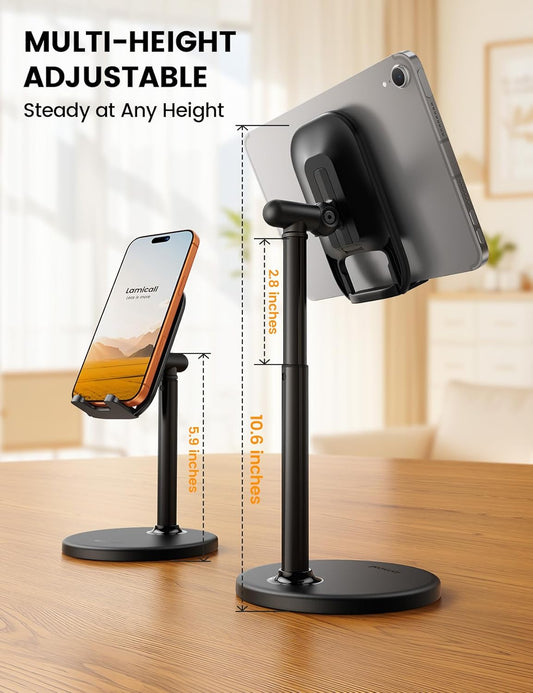 Lamicall Cell Phone Stand for Desk - [Height Angle] Adjustable Phone Holder