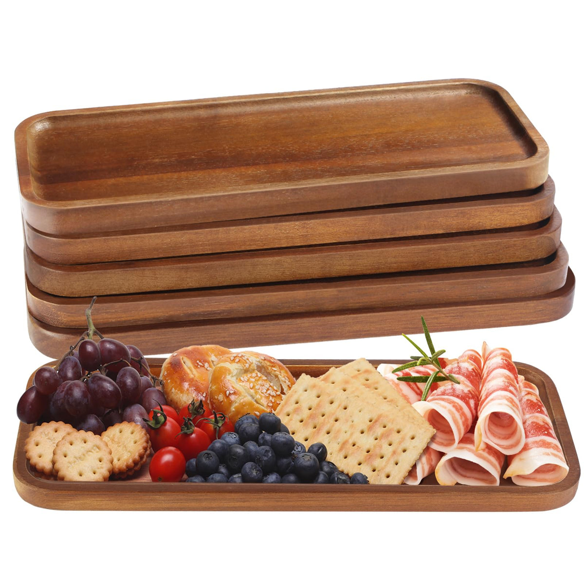 Small Wooden Tray and Platter, Mini Charcuterie Boards, 10"x5.5"