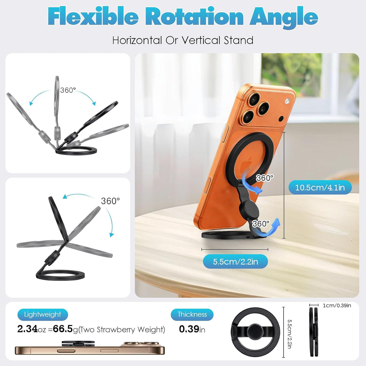 Magnetic Phone Holder for Magsafe,Magnetic Phone Grip for iPhone 12-17
