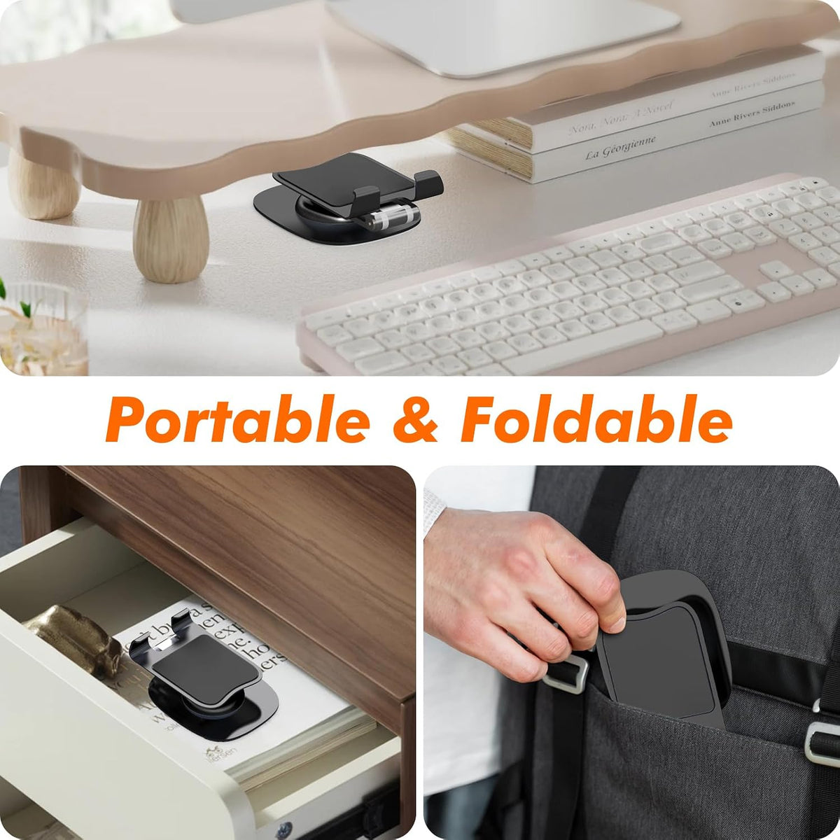 Metal Phone Stand, Adjustable Foldable Cell Phone Stand Holder for Desk