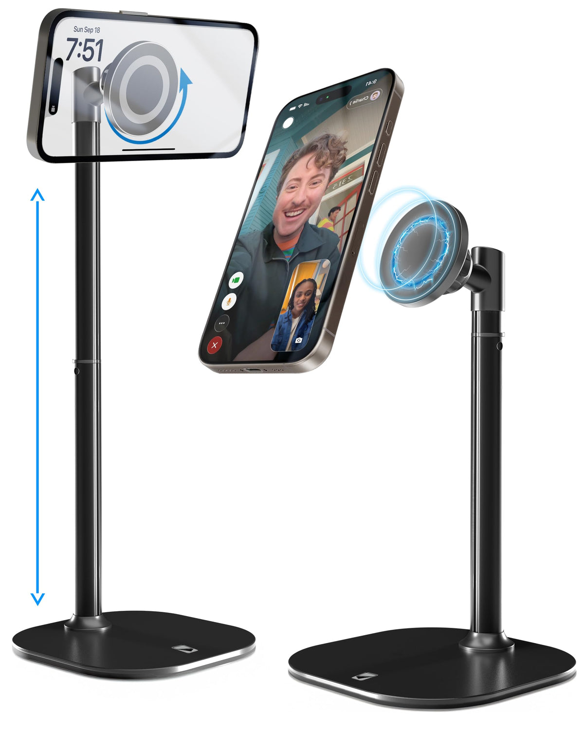 COOPER MagStand Magnetic Phone Stand for Desk, MagSafe Tripod, iPhone 17