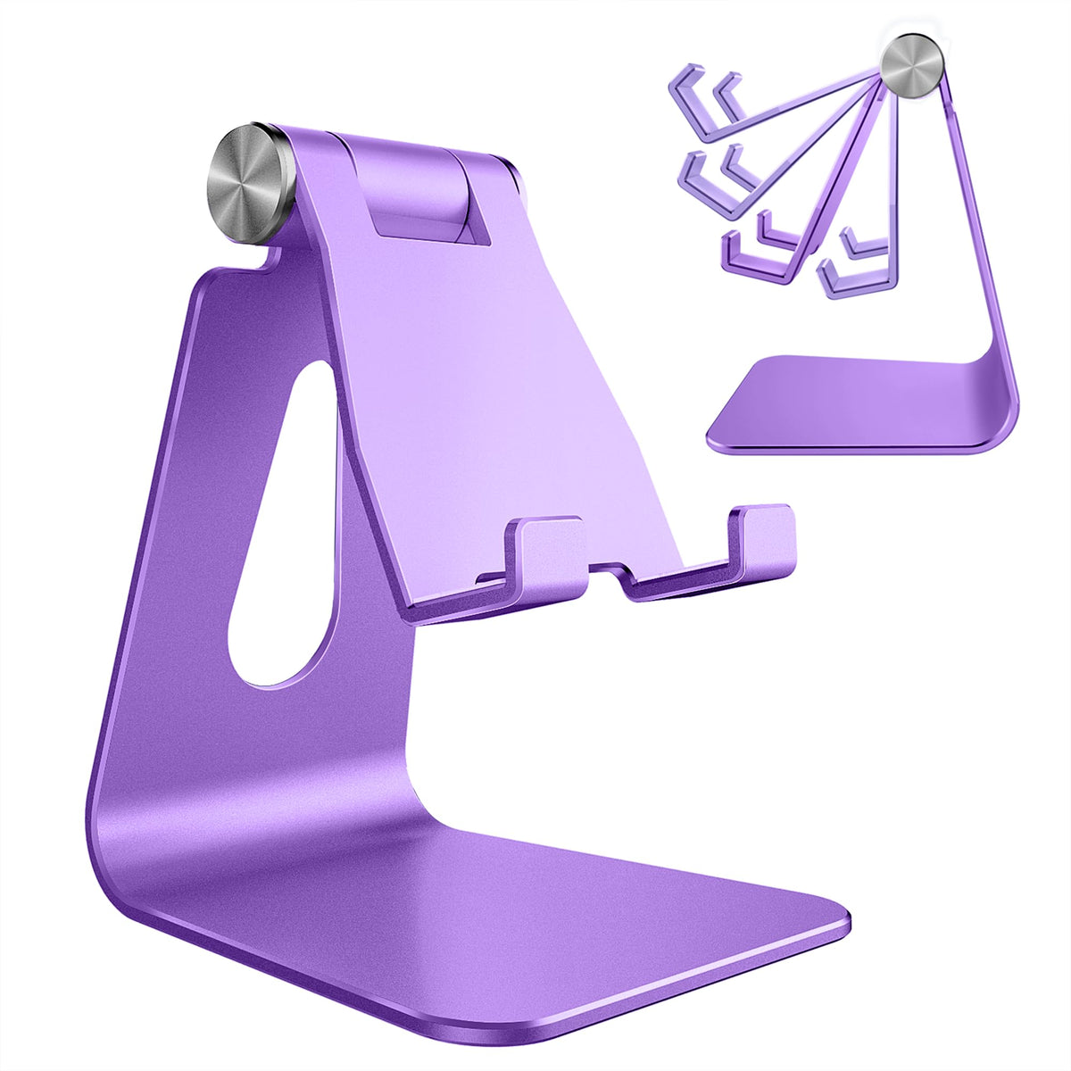CreaDream Aluminum Cell Phone Stand, Adjustable Phone Holder for Desk