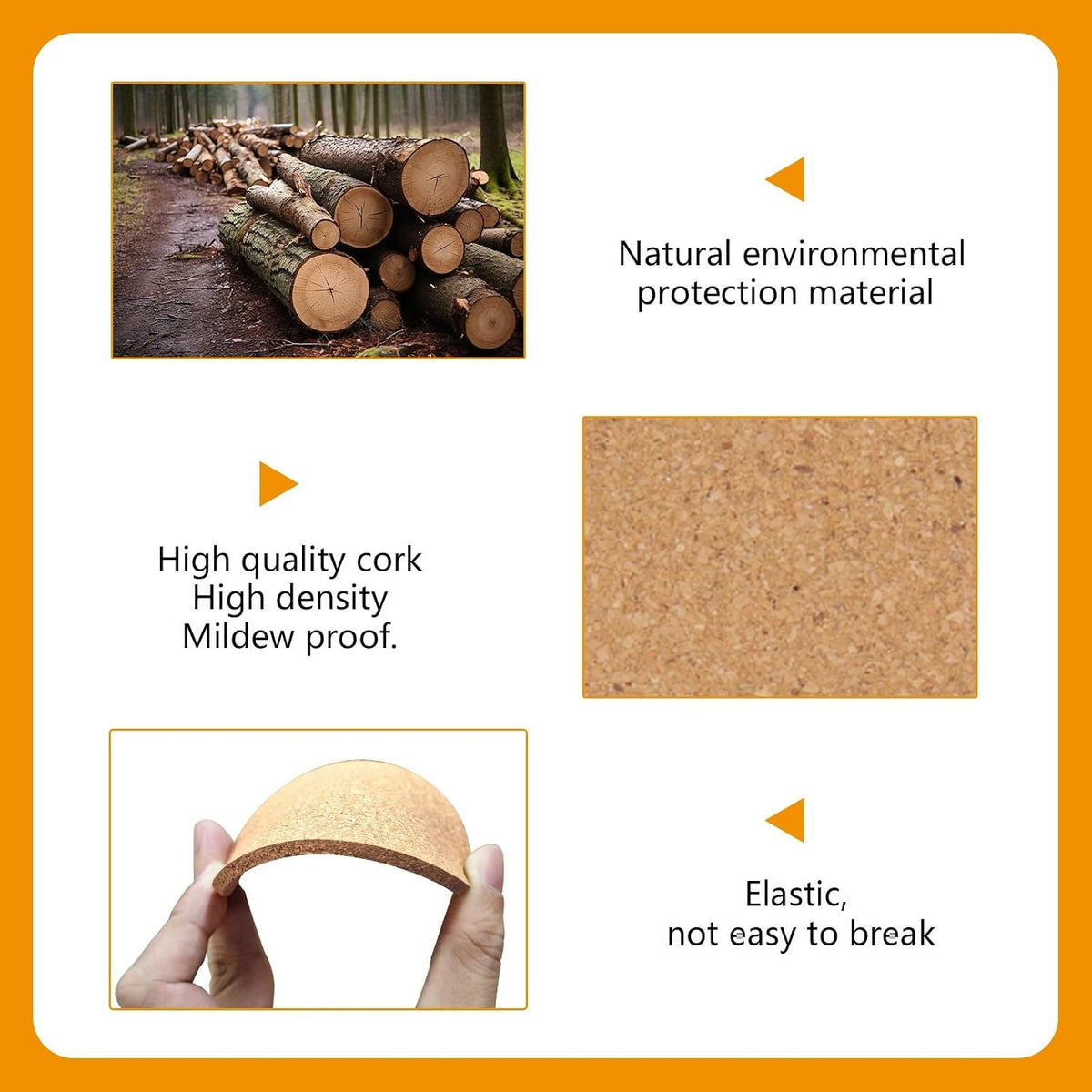 100 pcs Cork Coasters for Drinks, Bulk Blank Coasters DIY Crafts, Non-Slip, Heat-Resistant, Absorbent and Reusable Coffee Coaster for Home Tabletop Decoration