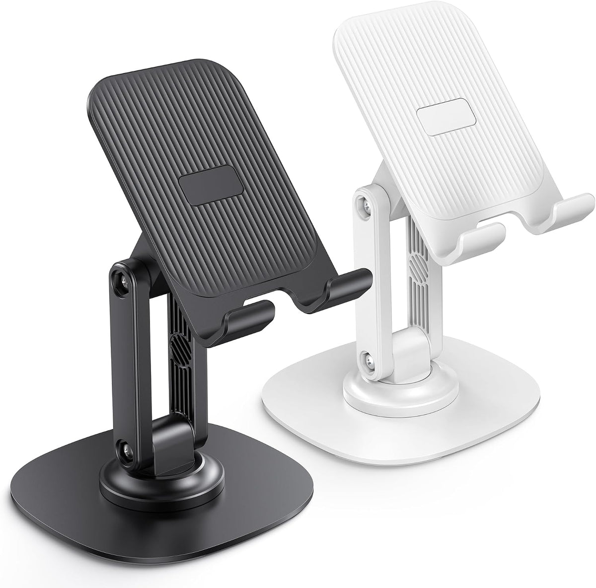 OMOTON Cell Phone Stand for Desk, 2 Pack Adjustable Foldable Phone Holder