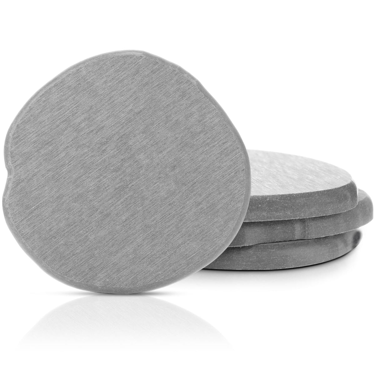 Diatomaceous Earth Coasters Set of 4，Cool Absorbent Quick-Dry Drink Coasters for Desks, Cute Modern Stone Design with Stylish White Aesthetic (4, White)