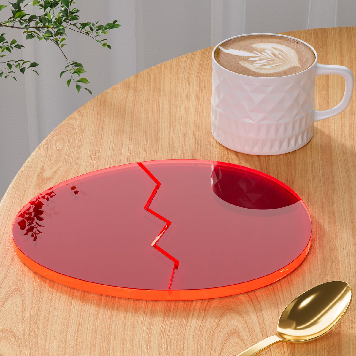 Acrylic Coaster Decorative Plates, Irregular Bar Drink Coaster, Clear Cloud Shape Coffee Cup Coaster, Perfect for Tabletop Protection and Accessories Display.(Clear)