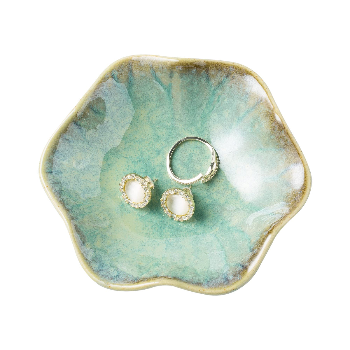 BEUNAIZER Jewelry Dish Tray, Ring Dish, Ceramic Trinket Tray, Key Bowl