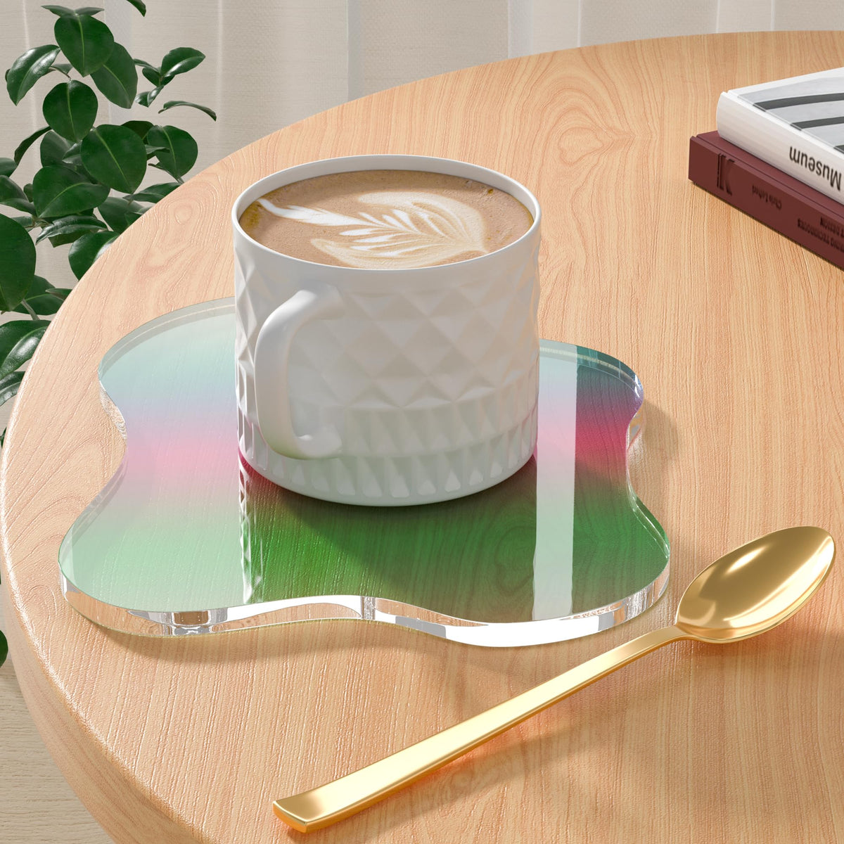 Acrylic Coaster Decorative Plates, Irregular Bar Drink Coaster, Clear Cloud Shape Coffee Cup Coaster, Perfect for Tabletop Protection and Accessories Display.(Clear)
