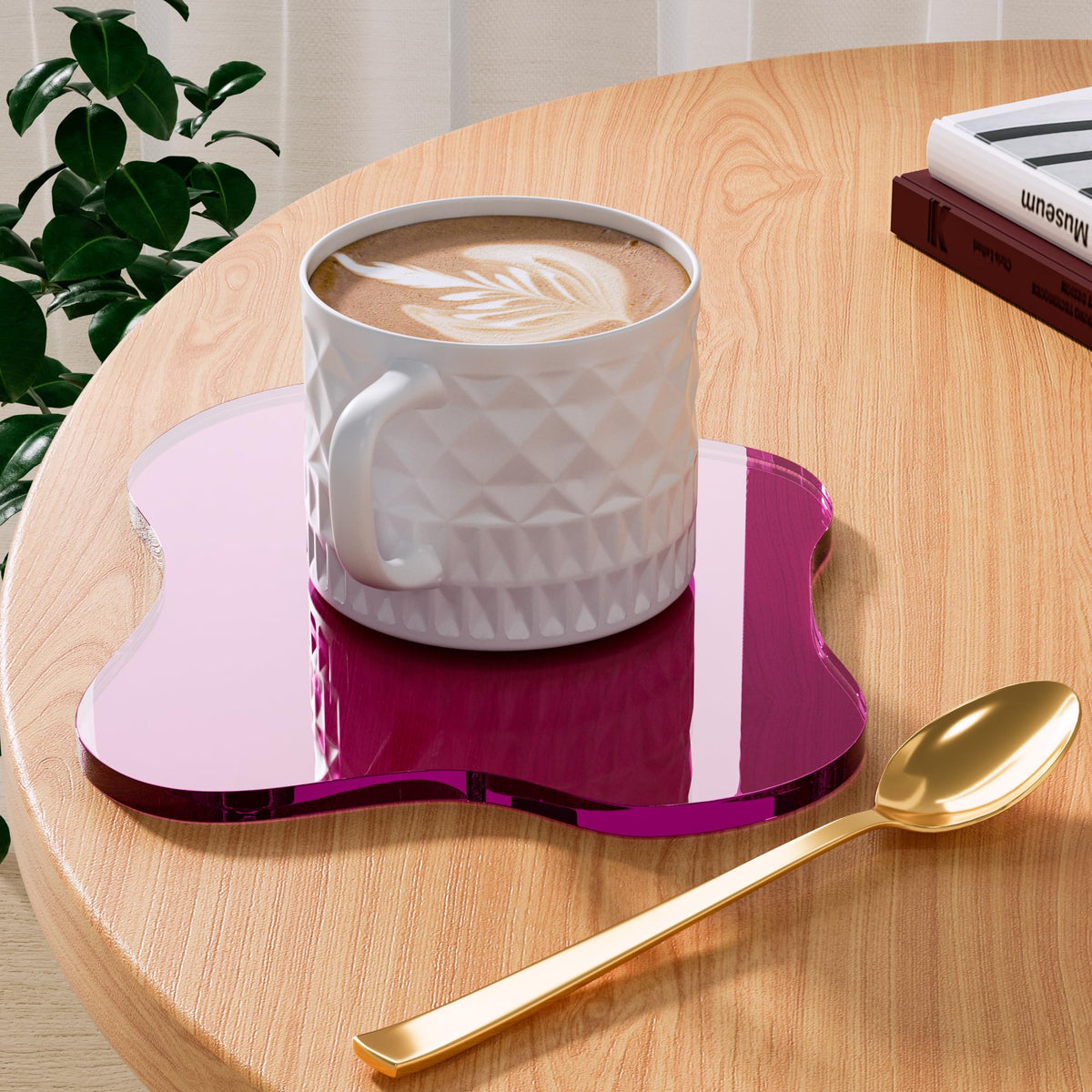 Acrylic Coaster Decorative Plates, Irregular Bar Drink Coaster, Clear Cloud Shape Coffee Cup Coaster, Perfect for Tabletop Protection and Accessories Display.(Clear)