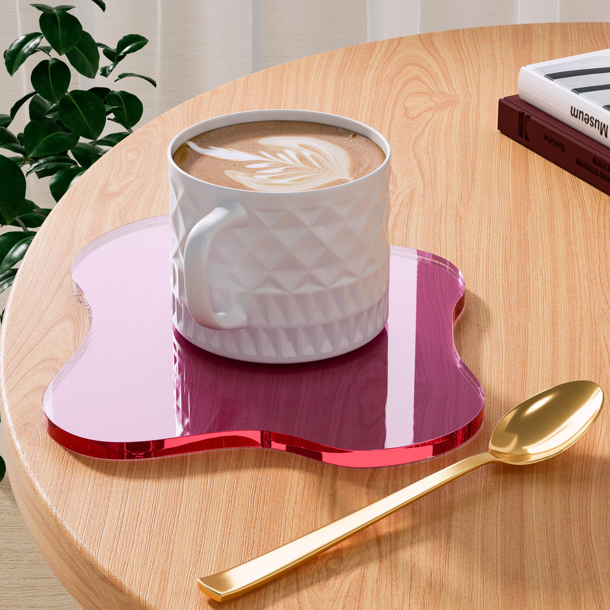 Acrylic Coaster Decorative Plates, Irregular Bar Drink Coaster, Clear Cloud Shape Coffee Cup Coaster, Perfect for Tabletop Protection and Accessories Display.(Clear)