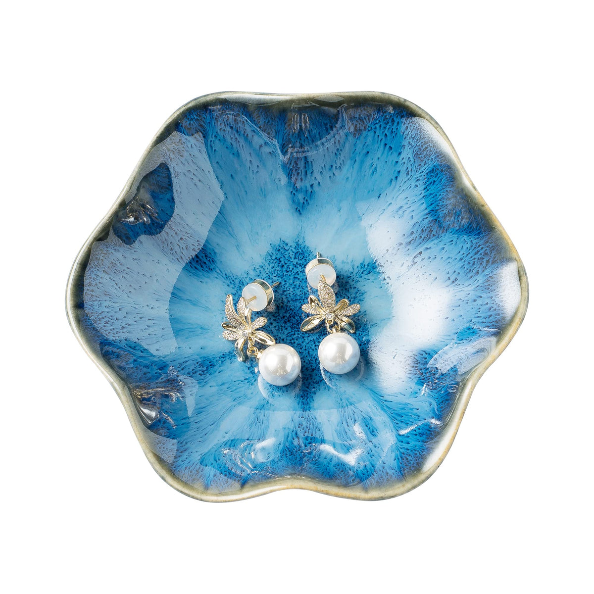 BEUNAIZER Jewelry Dish Tray, Ring Dish, Ceramic Trinket Tray, Key Bowl