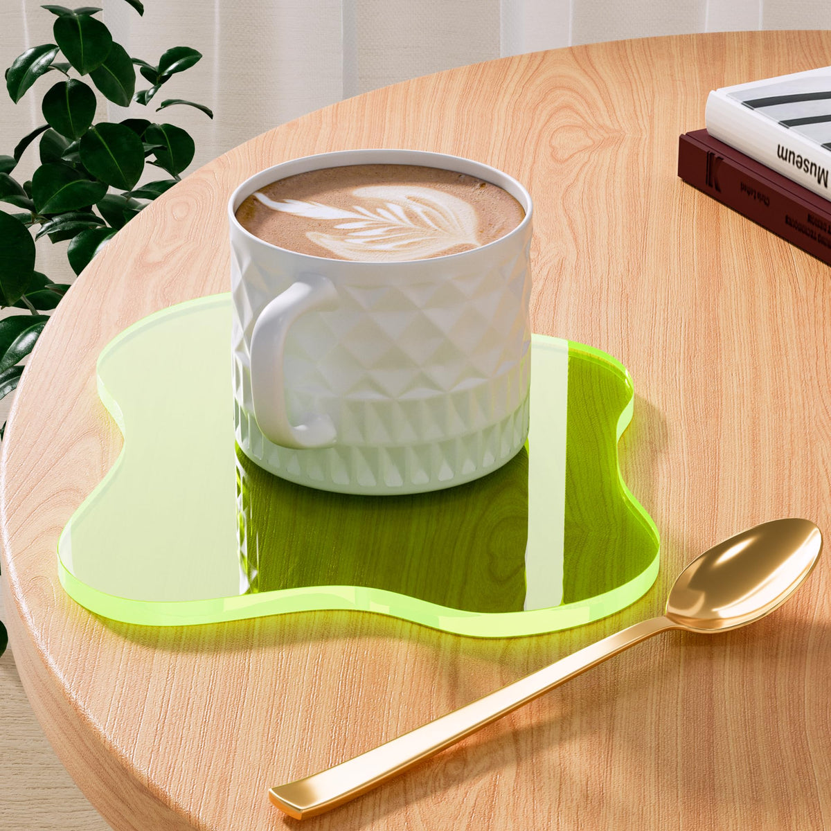 Acrylic Coaster Decorative Plates, Irregular Bar Drink Coaster, Clear Cloud Shape Coffee Cup Coaster, Perfect for Tabletop Protection and Accessories Display.(Clear)