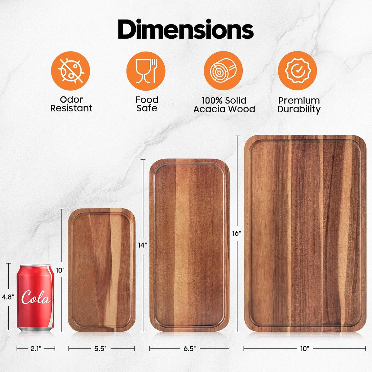 Small Wooden Tray and Platter, Mini Charcuterie Boards, 10"x5.5"