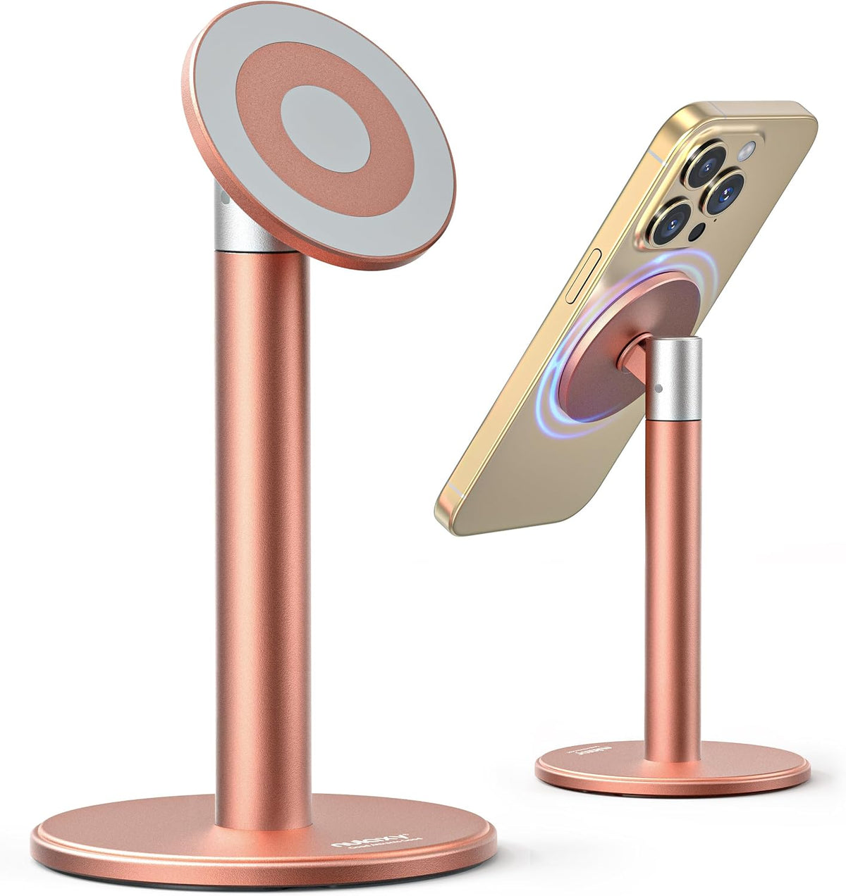 Nulaxy Magnetic Full Aluminum Cell Phone Stand with 360 Rotating, Pink
