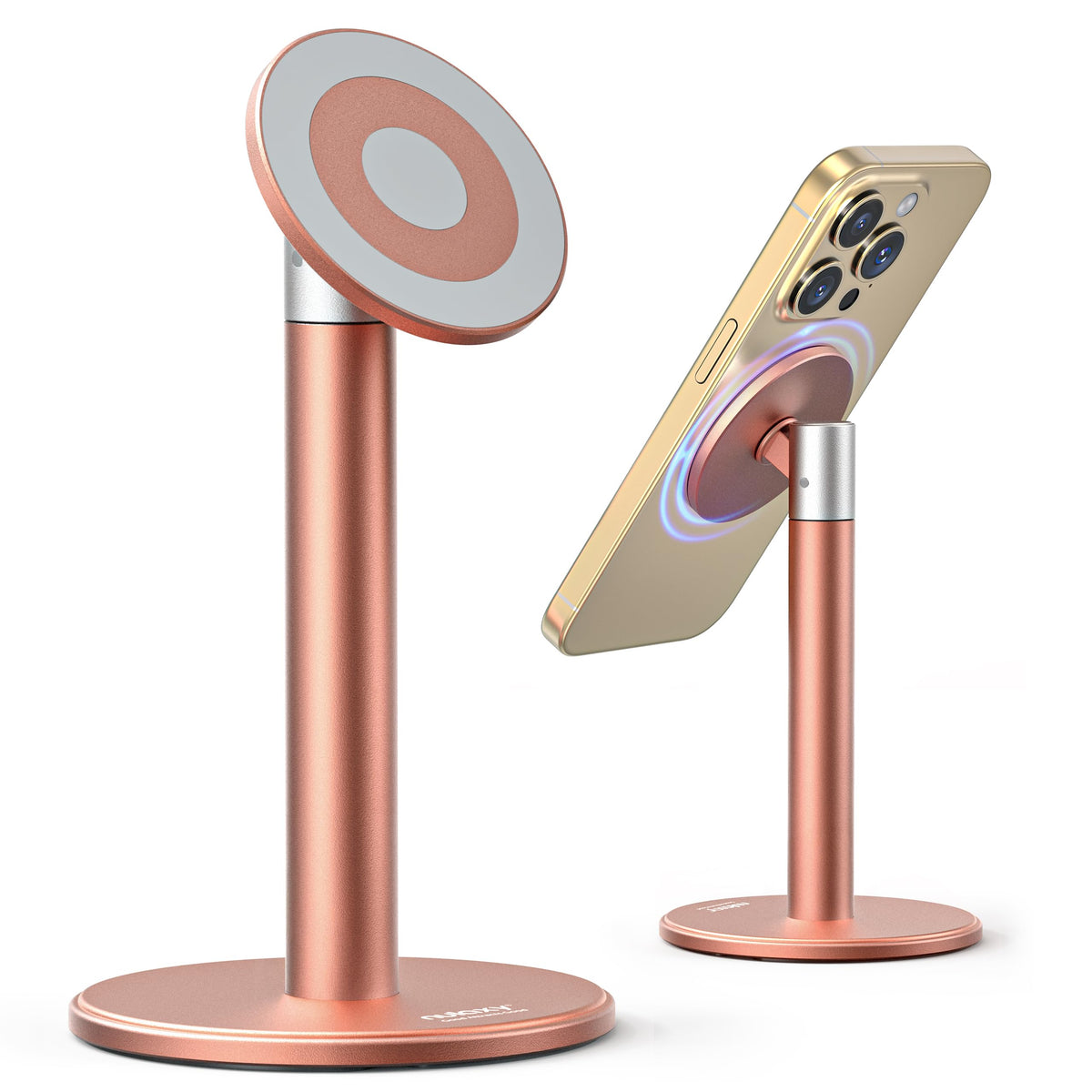 Nulaxy Magnetic Full Aluminum Cell Phone Stand with 360 Rotating, Pink