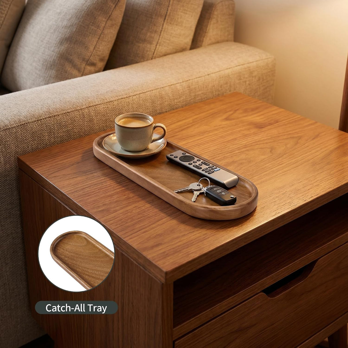 Small Wood Tray– Acacia Serving Platter Vanity Tray Mini Wooden Tray Decor