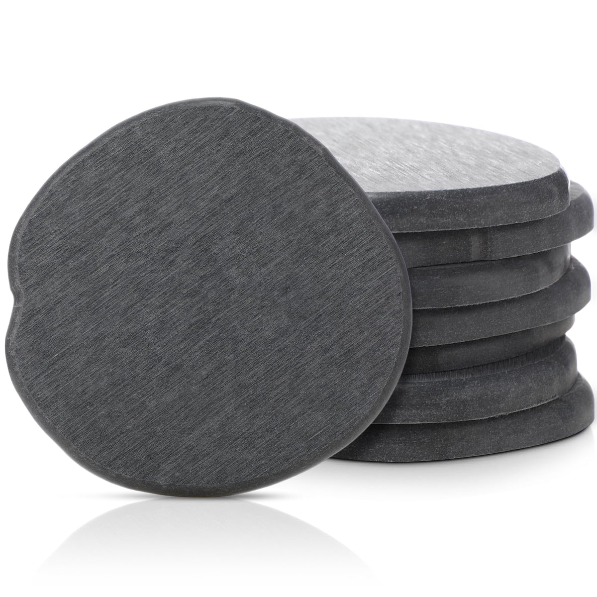Diatomaceous Earth Coasters Set of 4，Cool Absorbent Quick-Dry Drink Coasters for Desks, Cute Modern Stone Design with Stylish White Aesthetic (4, White)