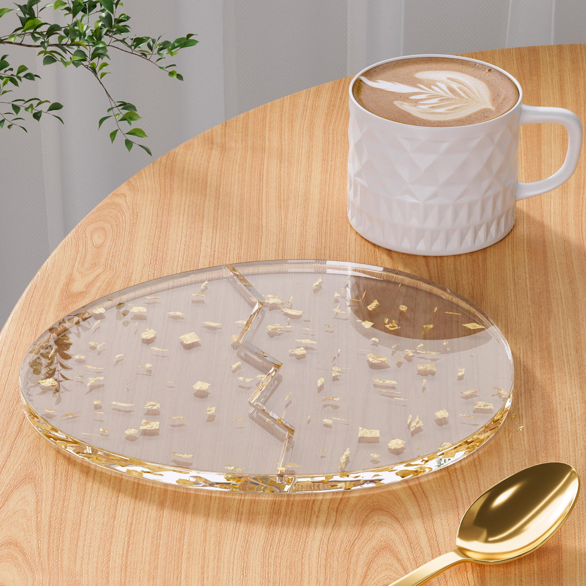 Acrylic Coaster Decorative Plates, Irregular Bar Drink Coaster, Clear Cloud Shape Coffee Cup Coaster, Perfect for Tabletop Protection and Accessories Display.(Clear)