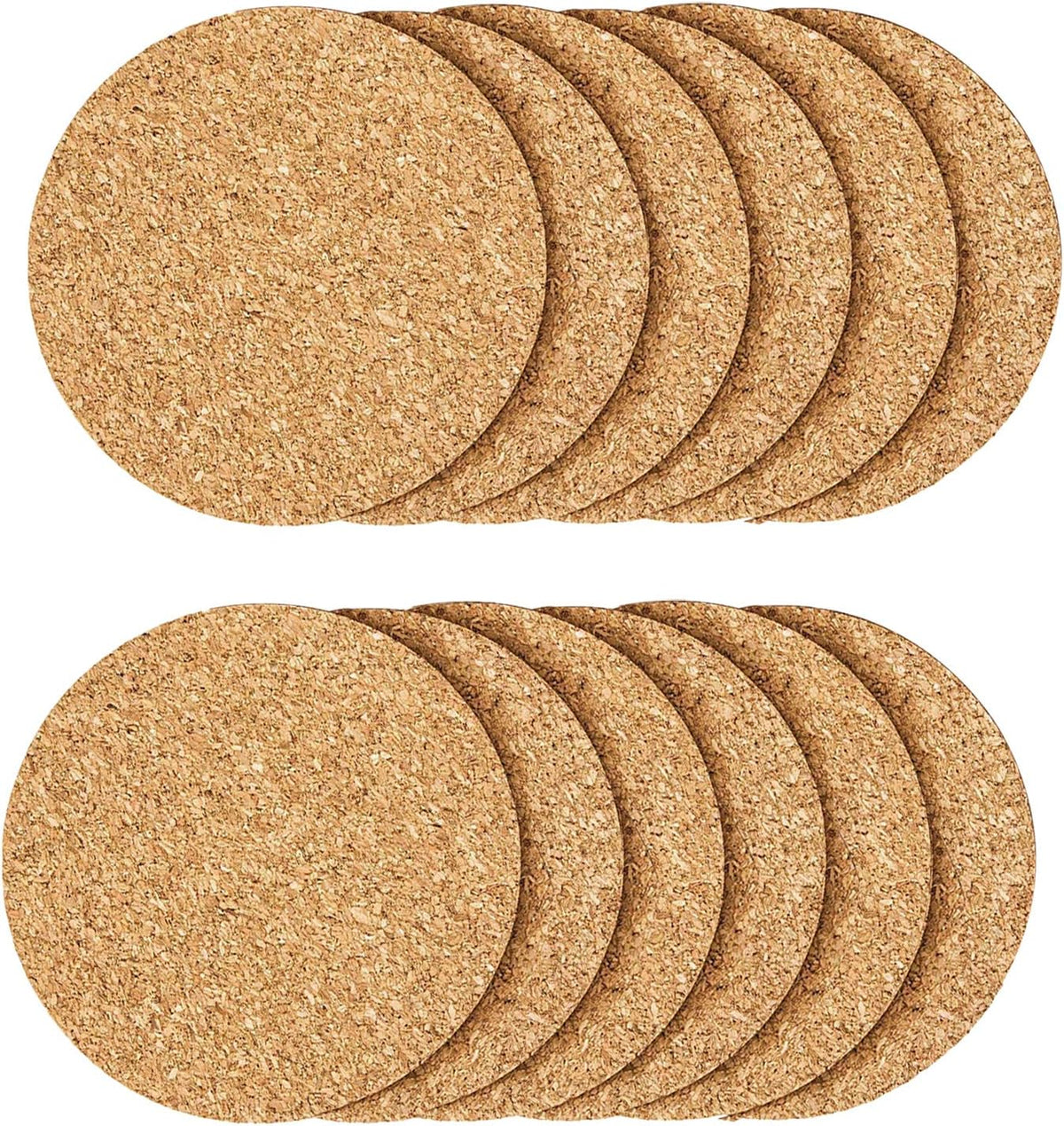 12 Pcs Cork Coasters, Reuse Cork Coaster for Drink, Blank Coaster for Craft
