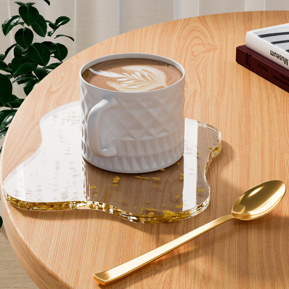 Acrylic Coaster Decorative Plates, Irregular Bar Drink Coaster, Clear Cloud Shape Coffee Cup Coaster, Perfect for Tabletop Protection and Accessories Display.(Clear)